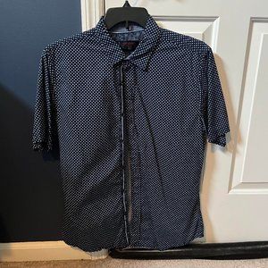 Smash Blue Dot Short Sleeve Button-Up
